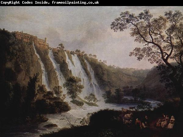 Jacob Philipp Hackert Villa des Maecenas mit den Wasserfallen in Tivoli